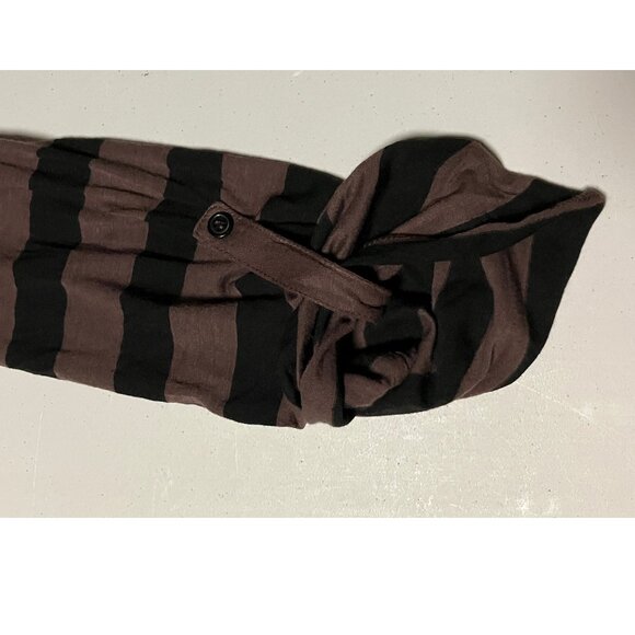 Splendid Striped Black & Gray 3/4 Sleeve Blouse, Size Large, Pocket, NWT - Picture 9 of 9